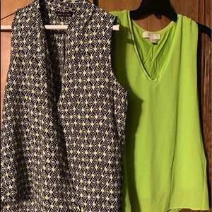 2 sleeveless blouses SOLD